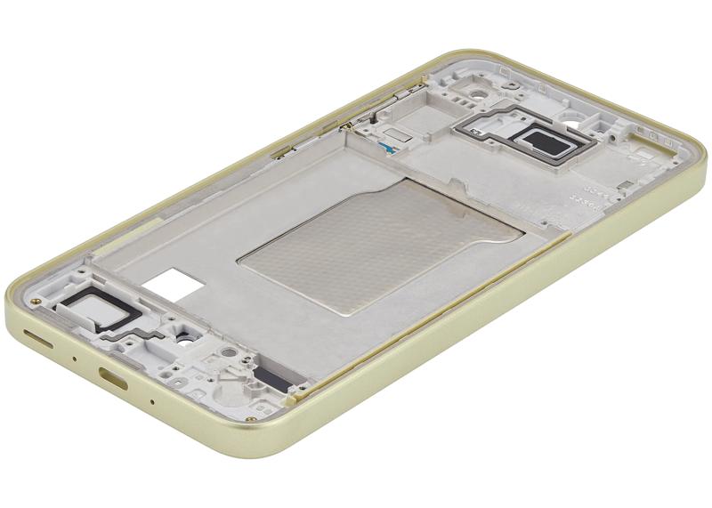 Carcasa intermedia Samsung Galaxy A35 (A356 / 2024) Lemon disponible para reparaciones en talleres de Guatemala.