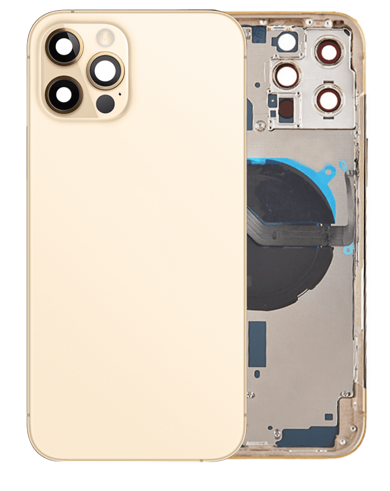 Encuentra tapas traseras con componentes preinstalados para iPhone 12 Pro Max en Guatemala.