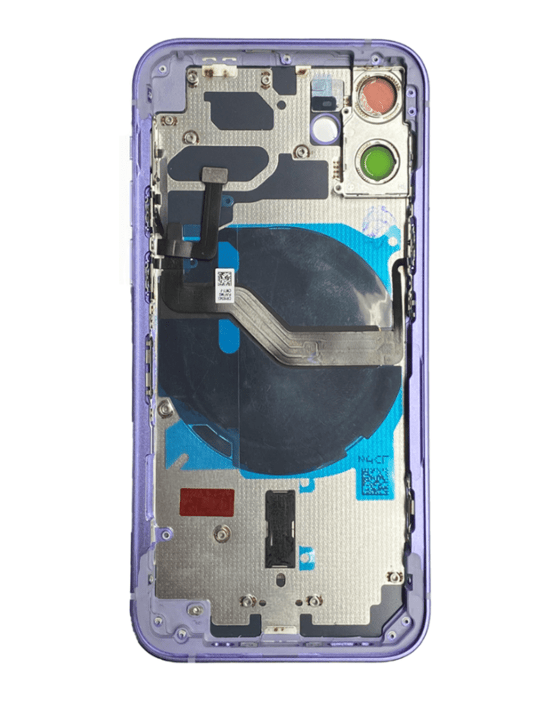 Compra Marco trasero con componentes preinstalados para iPhone 12 Mini en Guatemala, ideal para reparaciones de celulares.