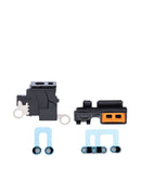 Compra al por mayor en Guatemala paquete de 10 mallas para altavoz y micrófono en color negro para iPhone 12 Mini, perfectas para reparaciones en talleres especializados.