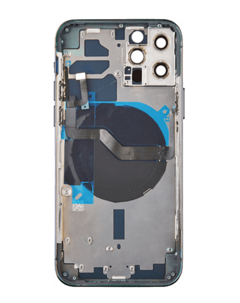 Encuentra tapas traseras para iPhone 12 Pro en Guatemala con componentes preinstalados en color Pacific Blue en nuestro taller especializado.
