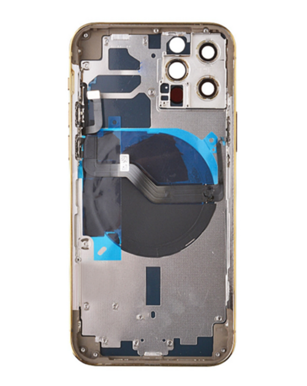 Encuentra tapa trasera con componentes preinstalados para iPhone 12 Pro en Guatemala en mayoristas de componentes para reparaciones de celulares.