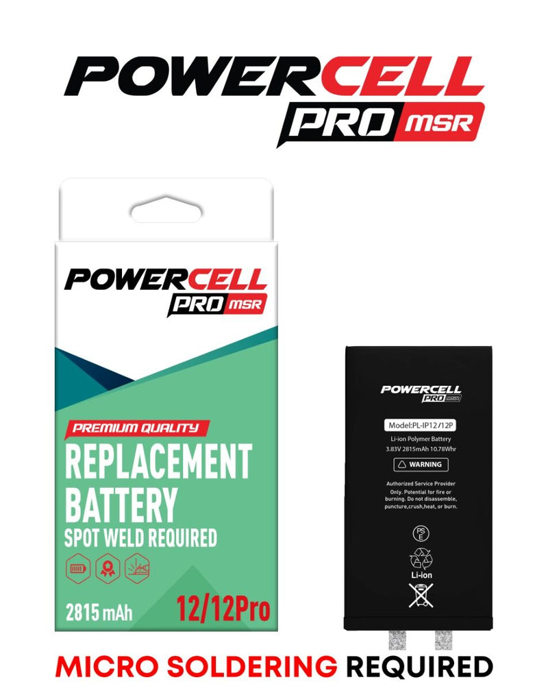 Celda de Bateria Powercell de iPhone 12 Y 12 Pro Lista para soldadura spot