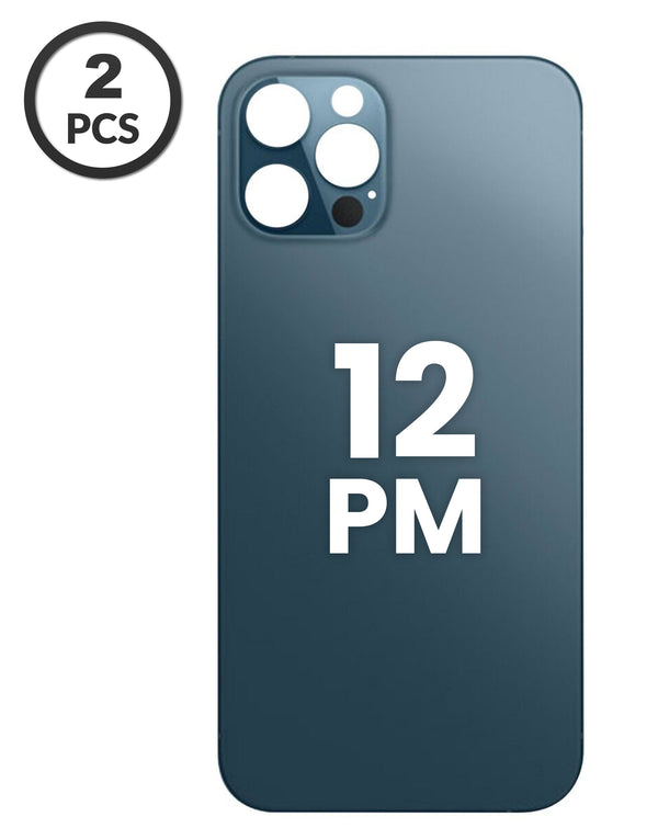 Compra tapa trasera con orificio mayor para cámara de iPhone 12 Pro Max en Guatemala, perfecta para reparaciones en talleres locales.