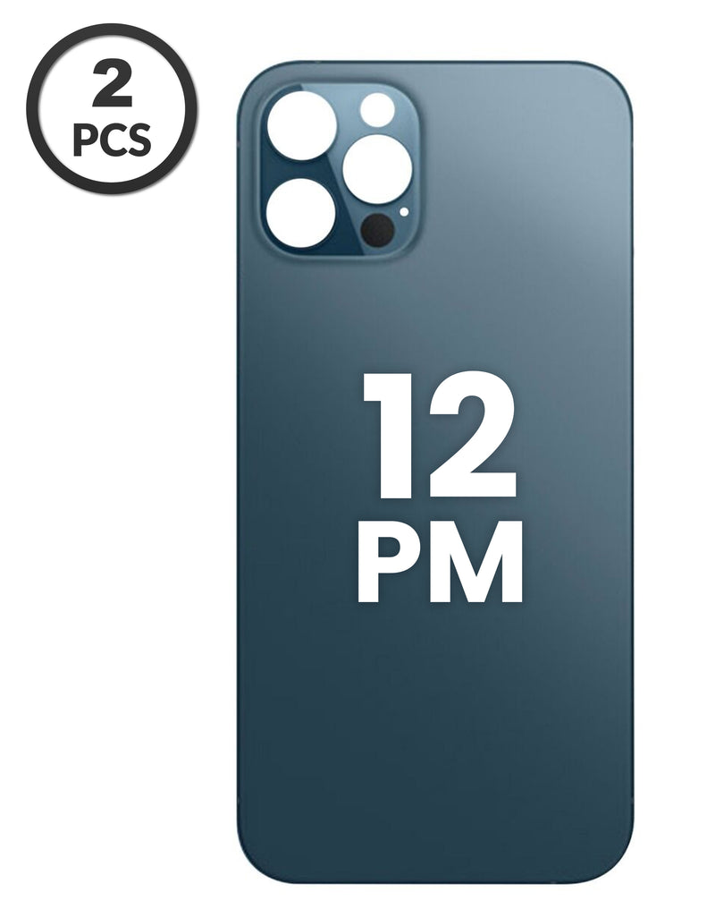 Compra tapa trasera con orificio mayor para cámara de iPhone 12 Pro Max en Guatemala, perfecta para reparaciones en talleres locales.