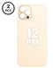 Compra en Guatemala tapas traseras con agujero de cámara más grande para iPhone 12 Pro Max, pack de 2 unidades, color oro, sin logo.