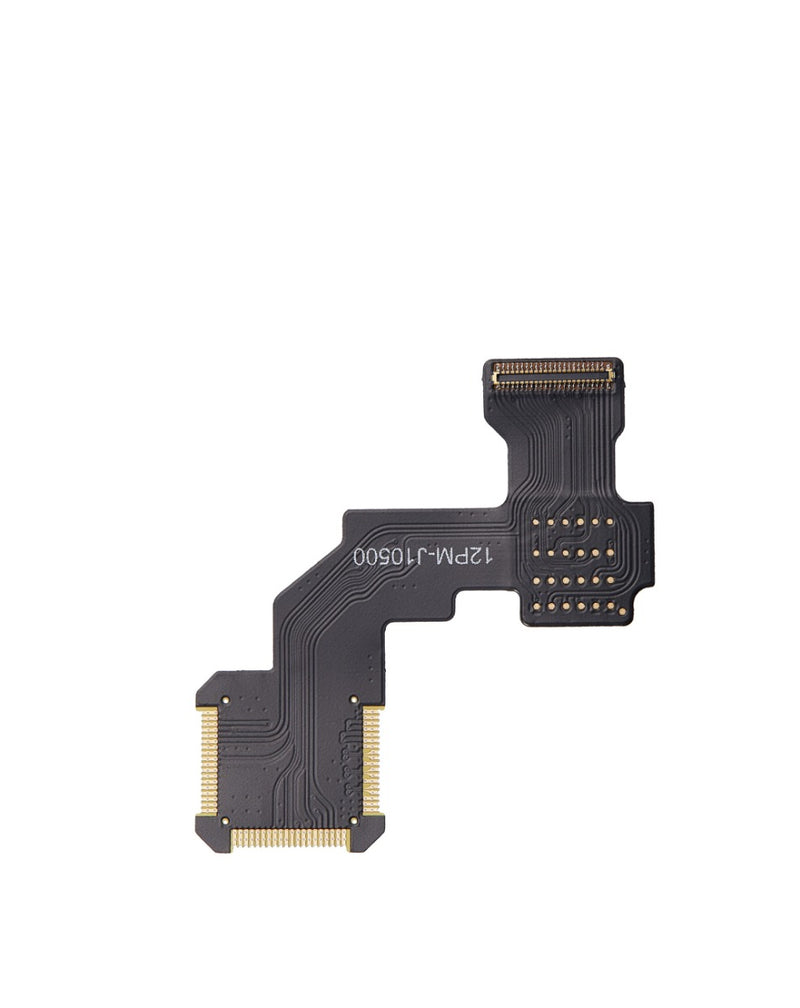 Reparación de cable flex vacío de cámara trasera telefoto para iPhone 12 Pro Max en talleres especializados de Guatemala.