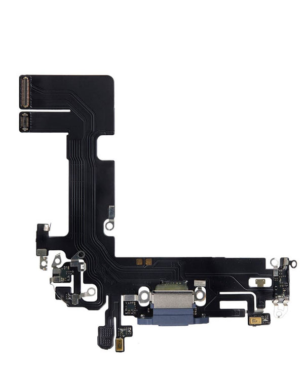 Encuentra el mejor puerto de carga con cable flex para iPhone 13 en Guatemala con este repuesto de alta calidad en color azul.