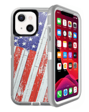 Encuentra la mejor funda heavy duty para iPhone 13 Mini con diseño de la bandera de los Estados Unidos en Guatemala.