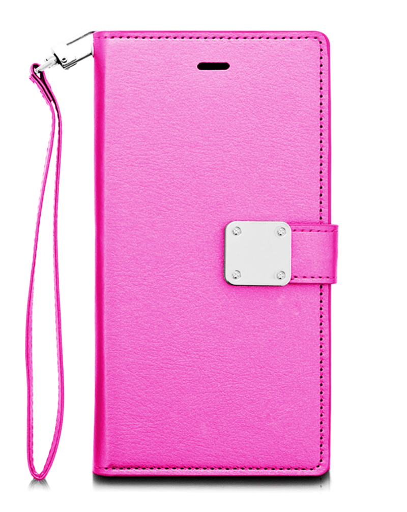 Compra la mejor funda de cuero elegante hot pink para iPhone XR en Guatemala en SlowBack, tu tienda mayorista de accesorios para celular.