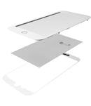 Compra en Guatemala el pack de 2 cristales con marco y OCA preinstalado para iPhone 8 Plus en color blanco premium.