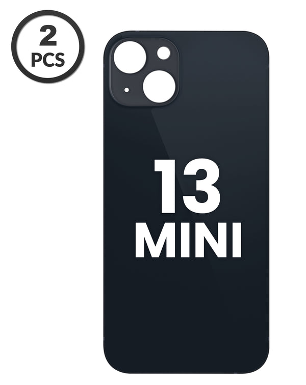 Tapa trasera con orificio de cámara más grande para iPhone 13 Mini disponible en Guatemala en tiendas de reparación de celulares y repuestos.