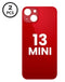 Tapa trasera con agujero de cámara más grande para iPhone 13 Mini (RED) en Guatemala.