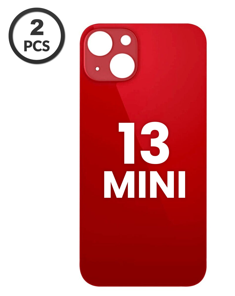 Tapa trasera con agujero de cámara más grande para iPhone 13 Mini (RED) en Guatemala.