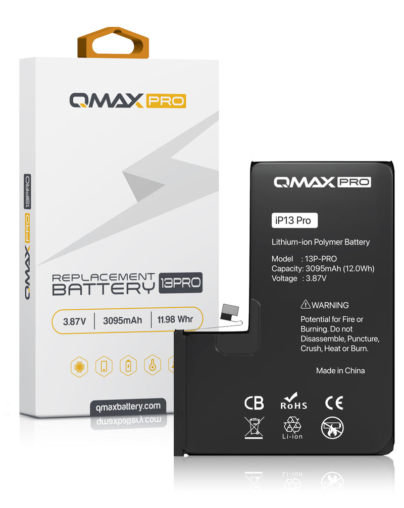 Venta mayorista de baterías para iPhone 13 Pro (3095 mAH) en Guatemala, ideales para reparaciones en talleres especializados.