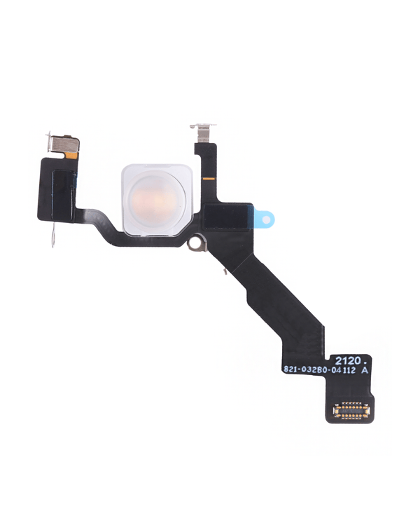Encuentra el cable flex de la linterna para iPhone 13 Pro Max en talleres de reparación de iPhone en Guatemala.
