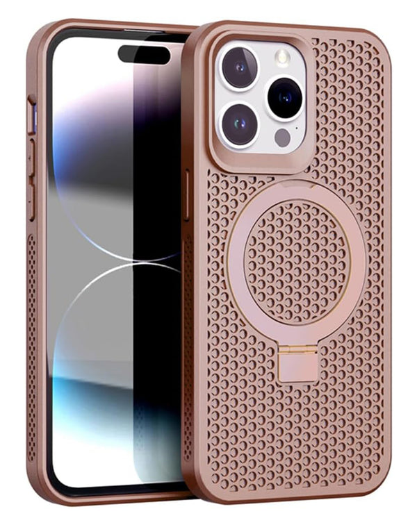 Protege tu iPhone 13 Pro Max con este case de disipación de calor con soporte en Guatemala.