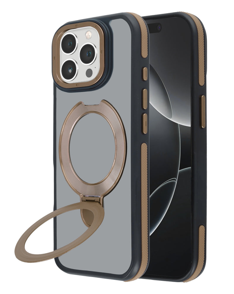 Encuentra la funda mate transparente con soporte para carga inalámbrica para iPhone 13 Pro Max en Guatemala, disponible en color DARK BROWN, ideal para proteger tu dispositivo.