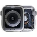 Tapa trasera plateada de acero inoxidable para Apple Watch Series 4 de 44mm, OEM usada, Grado A.