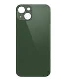Tapa trasera con agujero mayor para cámara iPhone 13 Mini color verde en Guatemala para reparaciones de celulares.
