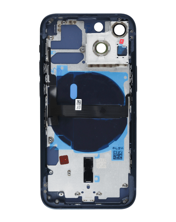 Marco trasero con componentes preinstalados para iPhone 13 Mini en Guatemala, ideal para reparaciones y cambios por mayoristas y talleres especializados.