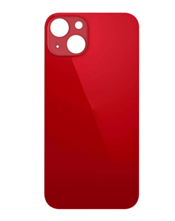 Tapa trasera con orificio de cámara más grande para iPhone 13 Mini en Guatemala, ideal para reparaciones y mayoristas de partes Apple.
