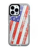 Encuentra la mejor funda heavy duty para iPhone 13 Pro Max con diseño de la bandera de Estados Unidos en Guatemala.