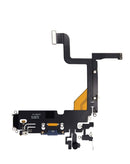 Repuesto de puerto de carga con cable flex para iPhone 13 Pro en Guatemala, ideal para reparaciones en talleres y tiendas de componentes electrónicos.