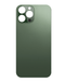Tapa trasera de repuesto para iPhone 13 Pro en Guatemala, en color Alpine Green y con agujero para cámara más grande.