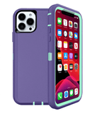 Encuentra la mejor funda heavy duty para tu iPhone 13 Pro en Guatemala en SlowBack, con colores púrpura y turquesa.