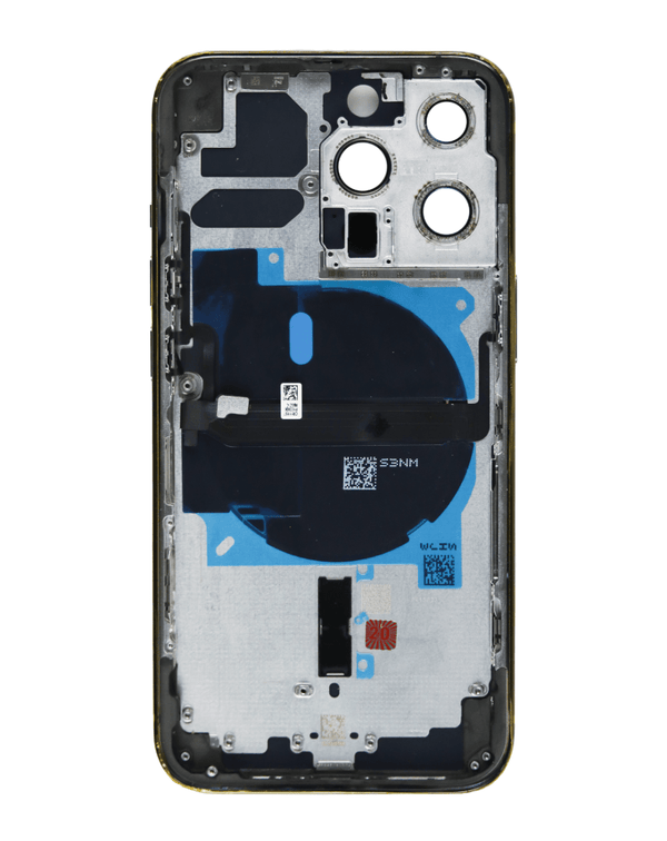 Encuentra tapa trasera con componentes preinstalados para iPhone 13 Pro en Guatemala, ideal para reparaciones y talleres de reparación de celulares.