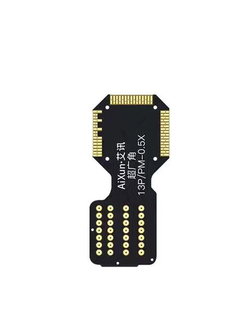 Reparación de cable flex vacío de cámara trasera gran angular para iPhone 13 Pro / 13 Pro Max en Guatemala.