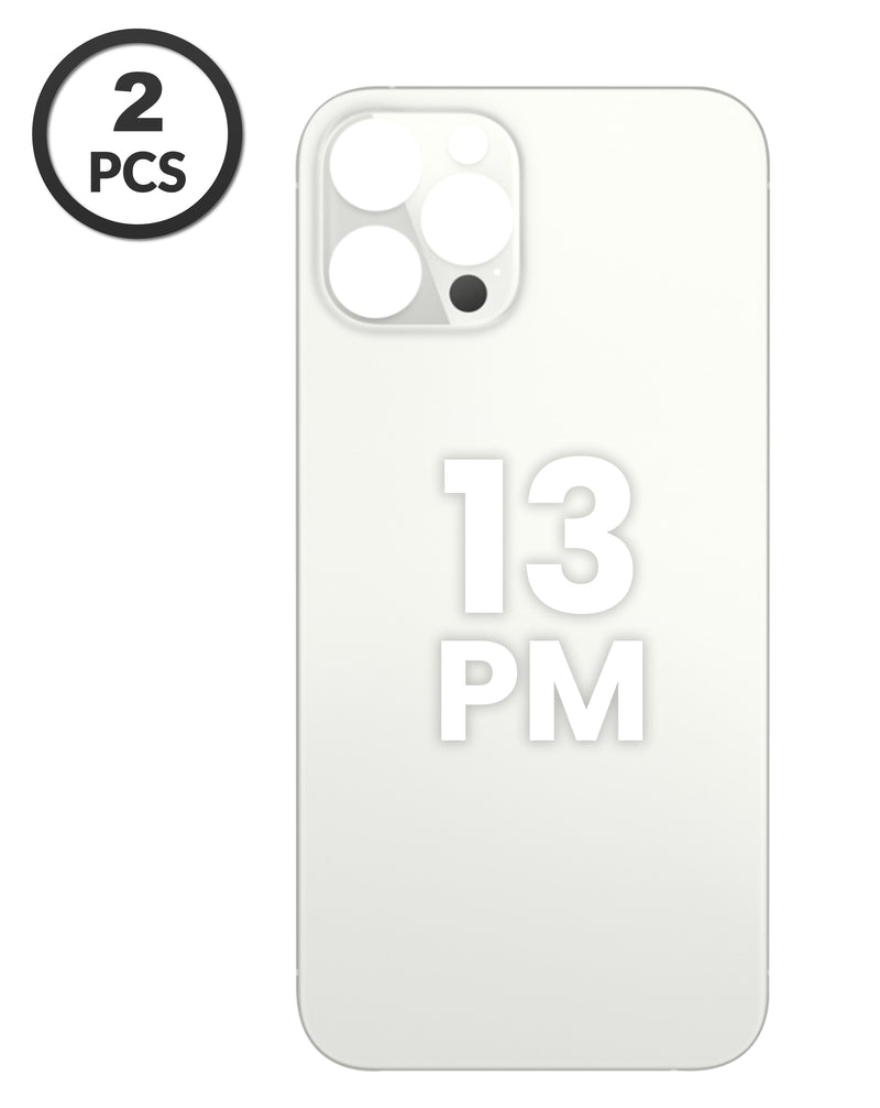 Tapa trasera iPhone 13 Pro Max con orificio de cámara más grande disponible en Guatemala para reparaciones.