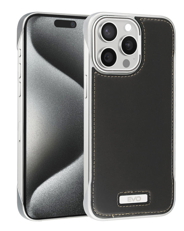 Encuentra la mejor Funda EVO Leather Slim BLACK para iPhone 13 Pro Max en Guatemala en nuestro catálogo de accesorios para celular.