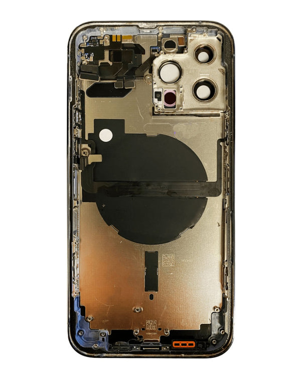 Tapa trasera con componentes preinstalados para iPhone 13 Pro Max en Guatemala, disponible en mayorista de reparaciones de iPhone.