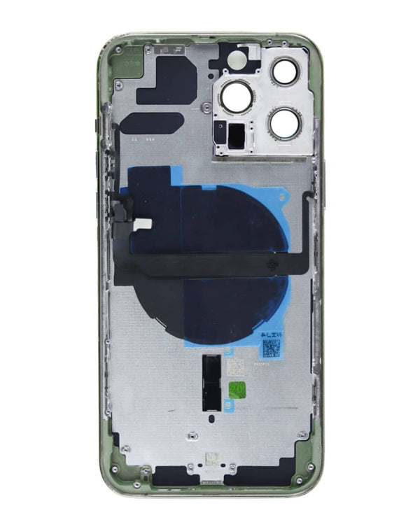 Compra la tapa trasera con componentes preinstalados para iPhone 13 Pro Max en Guatemala, ideal para reparaciones en talleres especializados.