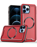 Encuentra en Guatemala el mejor case antideslizante mate translúcido de carga inalámbrica para iPhone 13 Pro Max en color rojo.