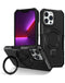 Protector rígido antishock con anillo sostenedor para iPhone 13 Pro Max de color negro en Guatemala, disponible en mayoristas de accesorios para teléfonos.