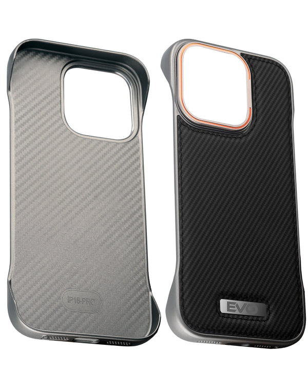 Funda EVO Carbon Design Leather Slim Negro para iPhone 13 Pro Max, encuentra la mejor funda en Guatemala.