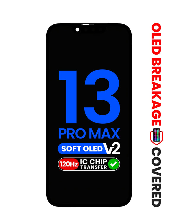 Reparación de pantalla soft OLED para iPhone 13 Pro Max en Guatemala.
