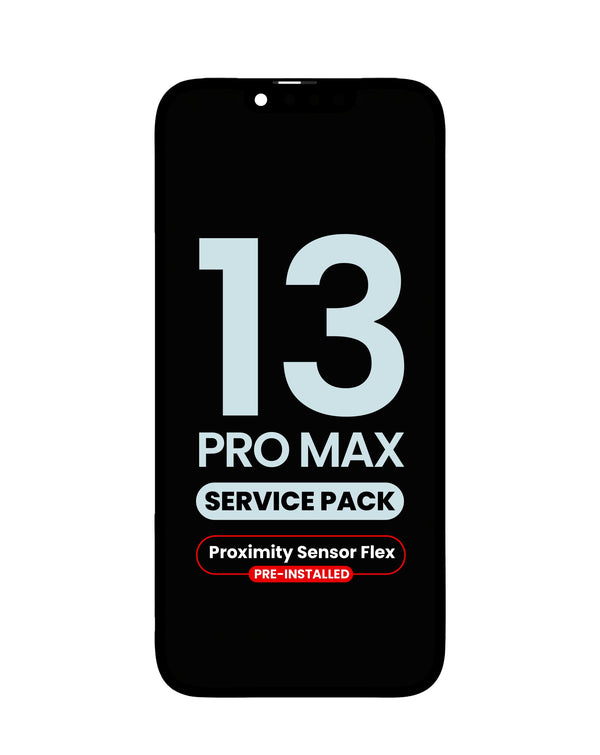 Encuentra la pantalla OLED con sensor de proximidad y flex preinstalado para iPhone 13 Pro Max en Guatemala con servicio de reparación de pantalla.