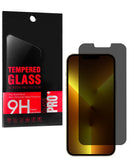 Protector de pantalla de vidrio templado de privacidad para iPhone 13 Pro Max y 14 Plus en Guatemala.