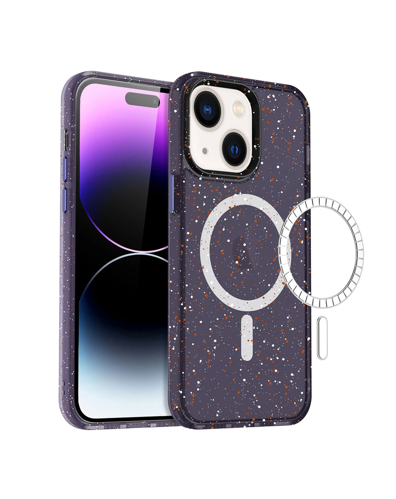 Compra el Caso de carga inalámbrica Splash Ink Design Purple para iPhone 13/14 en Guatemala.