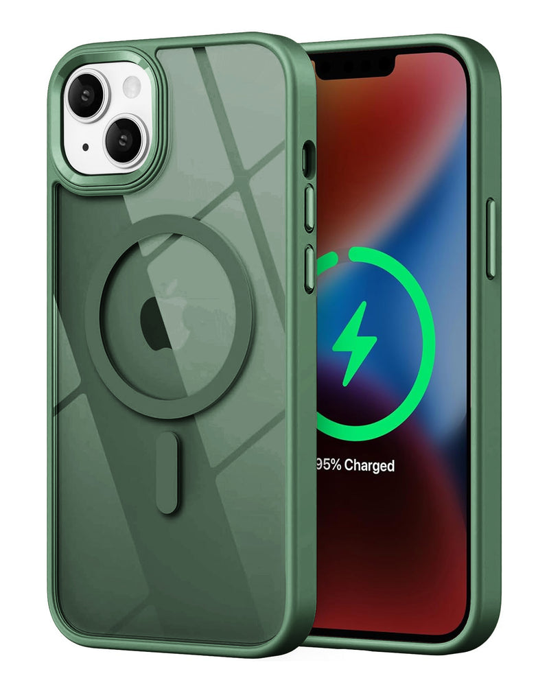 Funda magnética transparente brillante para iPhone 13 / 14 en Guatemala, ¡ideal para proteger tu dispositivo con estilo!