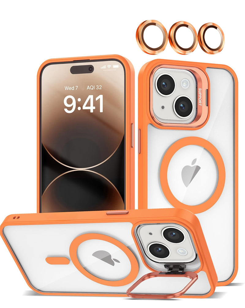 Compra la funda de silicona transparente con soporte de cámara para iPhone 13/14 en Guatemala.