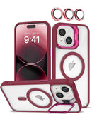 Funda de silicone y soporte para camara con lente Transpalet WINE iPhone 13/14