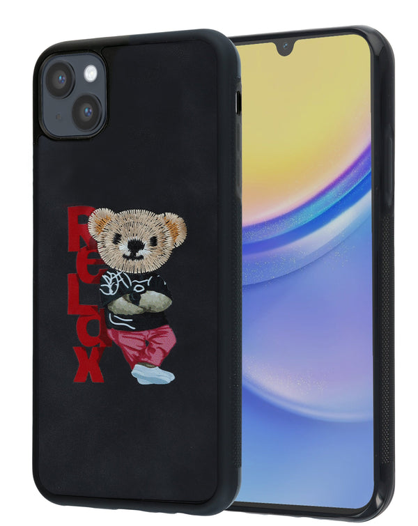 Encuentra el estuche Cute Animal Design RELAX BEAR para iPhone 14 en Guatemala, ideal para proteger tu dispositivo con estilo.