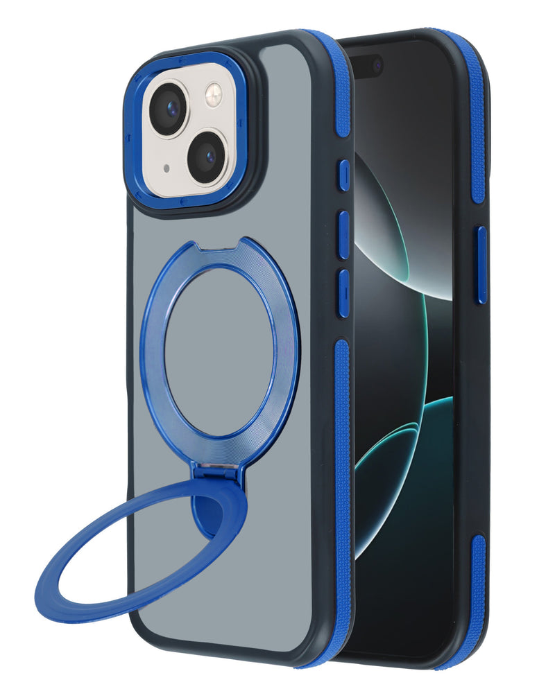 Encuentra la mejor funda transparente mate con carga inalámbrica y soporte para iPhone 13/14 en Guatemala.