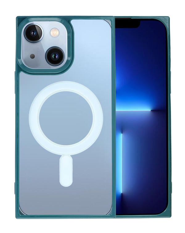 Protege tu iPhone 13/14 con un case transparente con soporte para carga inalámbrica en Guatemala.