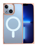 Funda clara Square para iPhone 13/14 con carga inalámbrica en Guatemala.